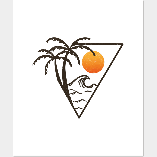 Tropical Triangle Wall Art by SommersethArt